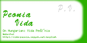 peonia vida business card